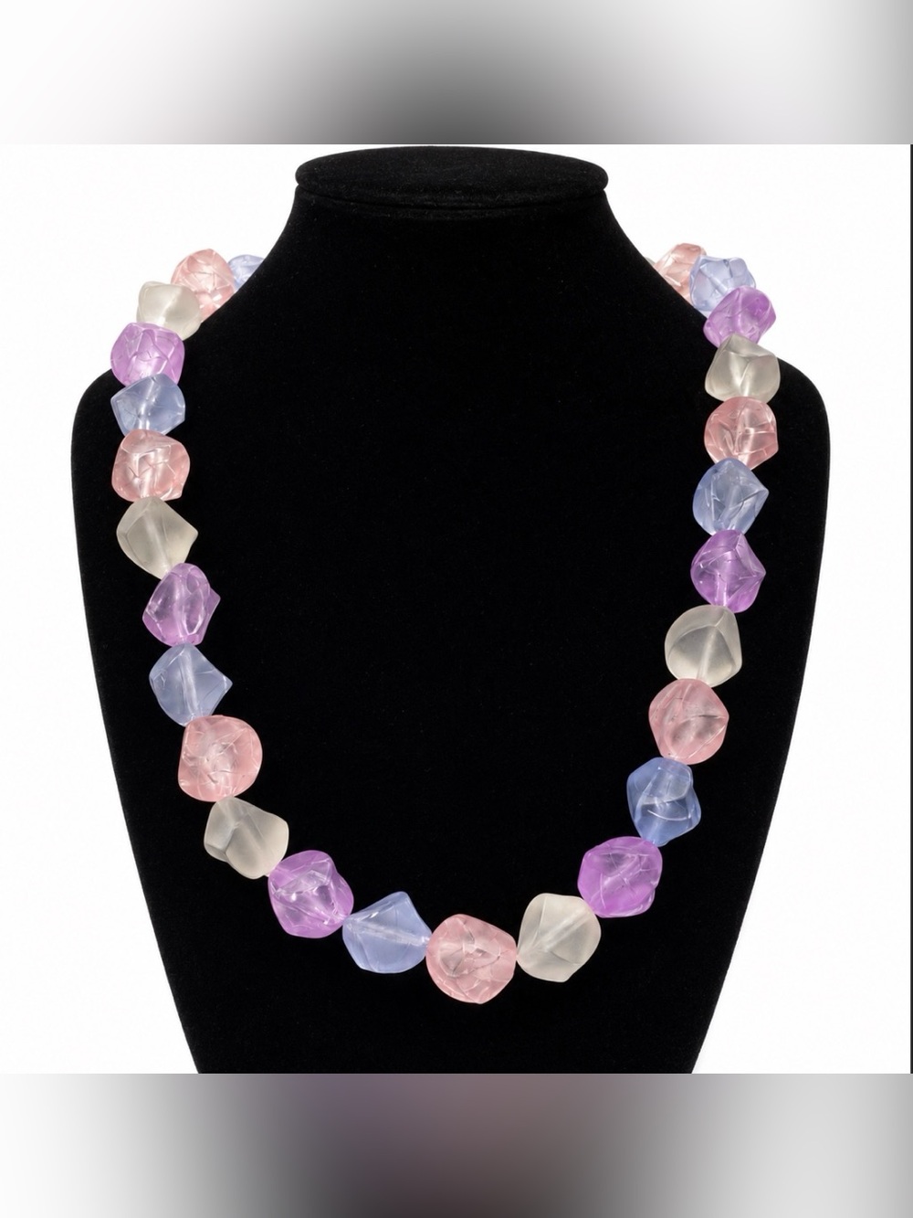 Large Beaded Necklace Beautiful Colors